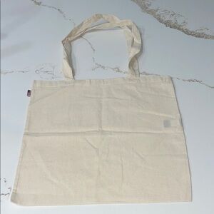 NWOT Brandy Melville Cream Canvas Tote Flag with American Flag Emblem | OS